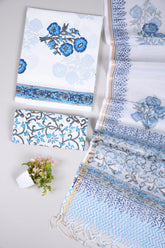 Premium Sanganeri Printed Cotton Suit With Kota Doria Duppta(BFCOTKD59)